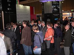 Crowd at Telos Alliance booth, IBC 2014