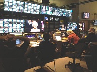 NBC Olympics Broadcast Center during opening ceremonies