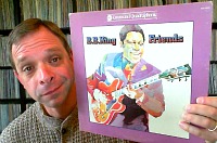 Telos' Clark Novak shows off a Quad B.B. King LP from 1974.