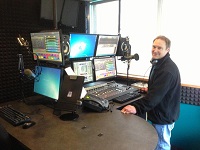 David Turecki shows off an Element console at CFQK.