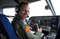 Sacks at the controls of a CAP Gippsland GA-8