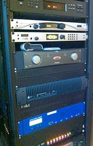 KQHE racks with Telos ProStream and Z/IP ONE, and Axia QOR.16.