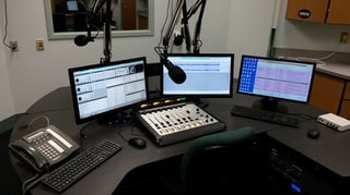 WNBI Studio with Axia Radius console