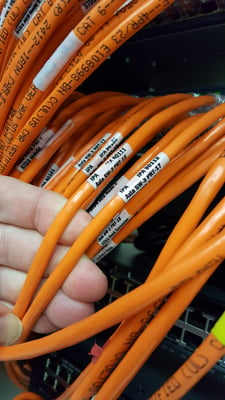 Labeled Ethernet cables