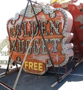 Legendary neon sign from the Golden Nugget