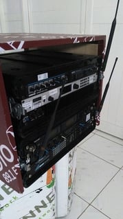 Mobile Rack featuring Telos Z/IP ONE used for underwater broadcast