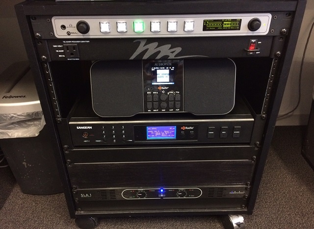 Rob Bertrand's xSelector in the rack (top unit) at WAMU.