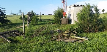 Damage at Transmitter Site