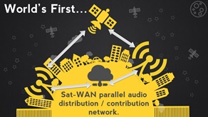 World's First SAT-WAN audio distribution network