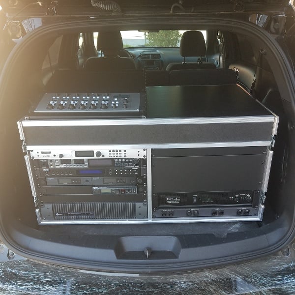 Livewire remote broadcast unit boxed up and ready to go