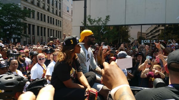 LeBron James receives a hero's welcome