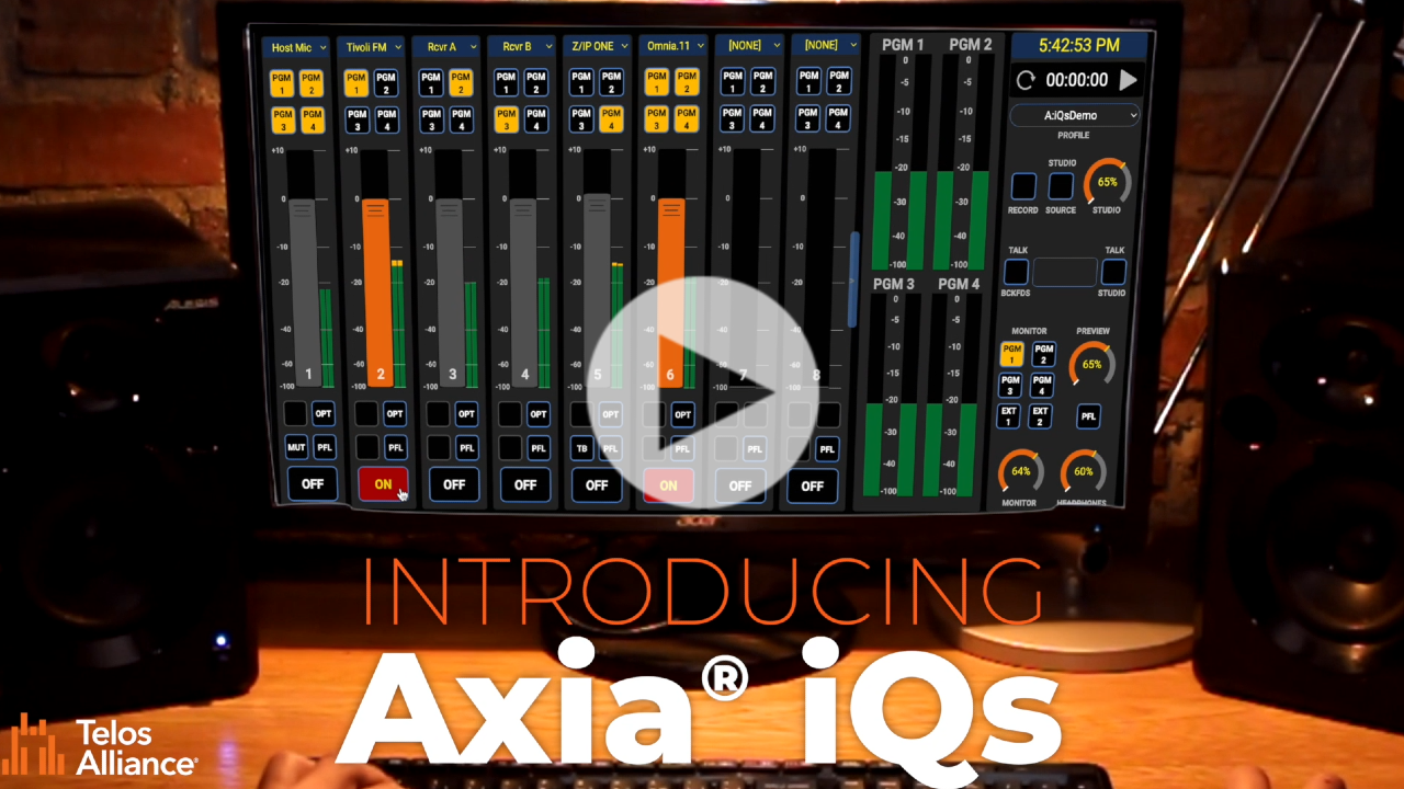 Introducing Axia iQs AES67 Mixing Console Software | Telos Alliance